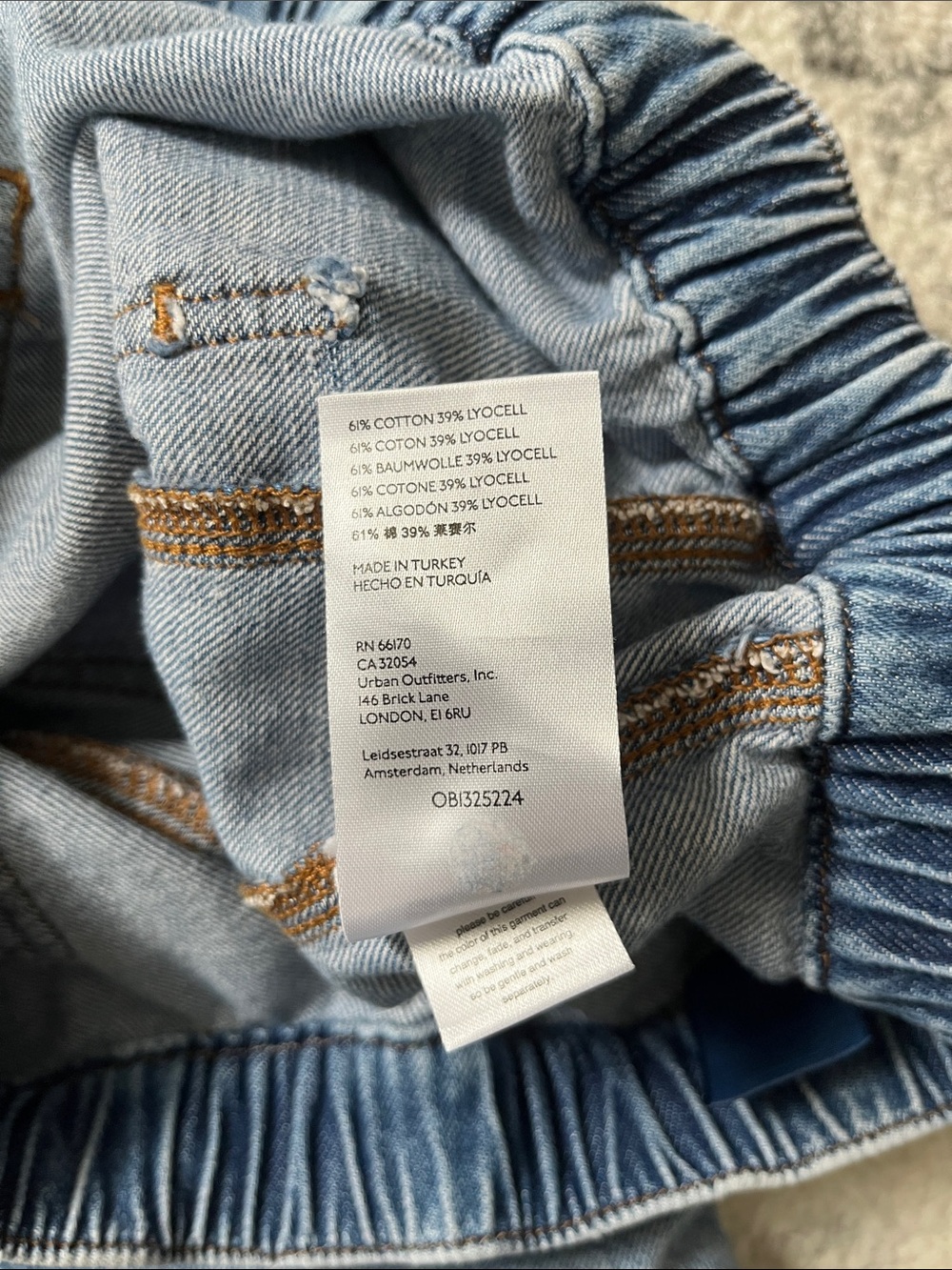 Pilcro Blue Denim Drawstring Jogger Pants - Picture 7 of 8